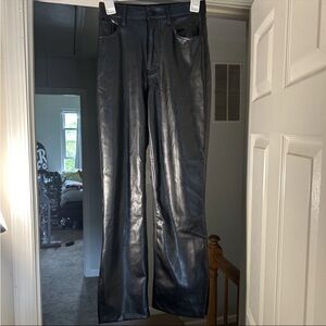 Abercrombie & Fitch Vegan Leather Pants in Black